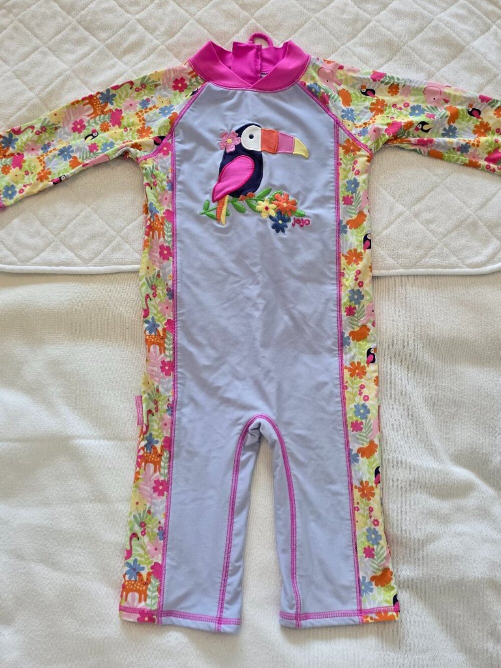 2-3Y JoJo Maman Bébé SunSafe Suit - Tropical Toucan